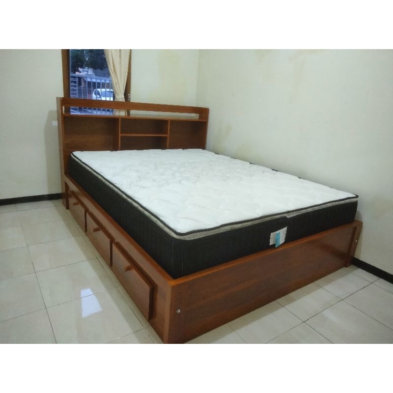 DIPAN TEMPAT TIDUR JATI MINIMALIS 120X200