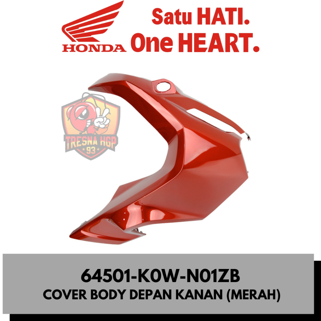 64501-K0W-N01ZB COVER BODY DEPAN KANAN (MERAH) ADV 150 K0W ORIGINAL | COVER R FRONT 64501K0WN01ZB