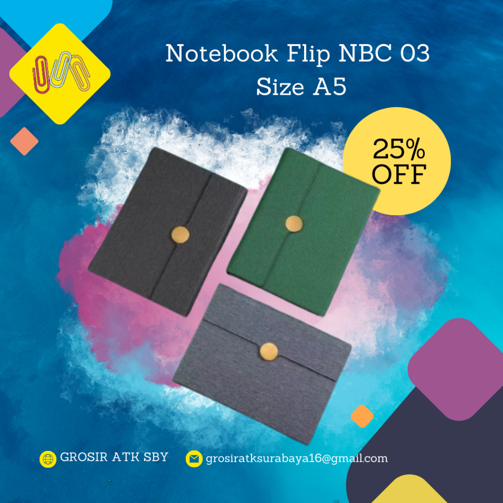 

Notebook Buku Agenda Buku Catatan Model Flip Samping Ukuran A5 Bahan Jeans Klip Magnet