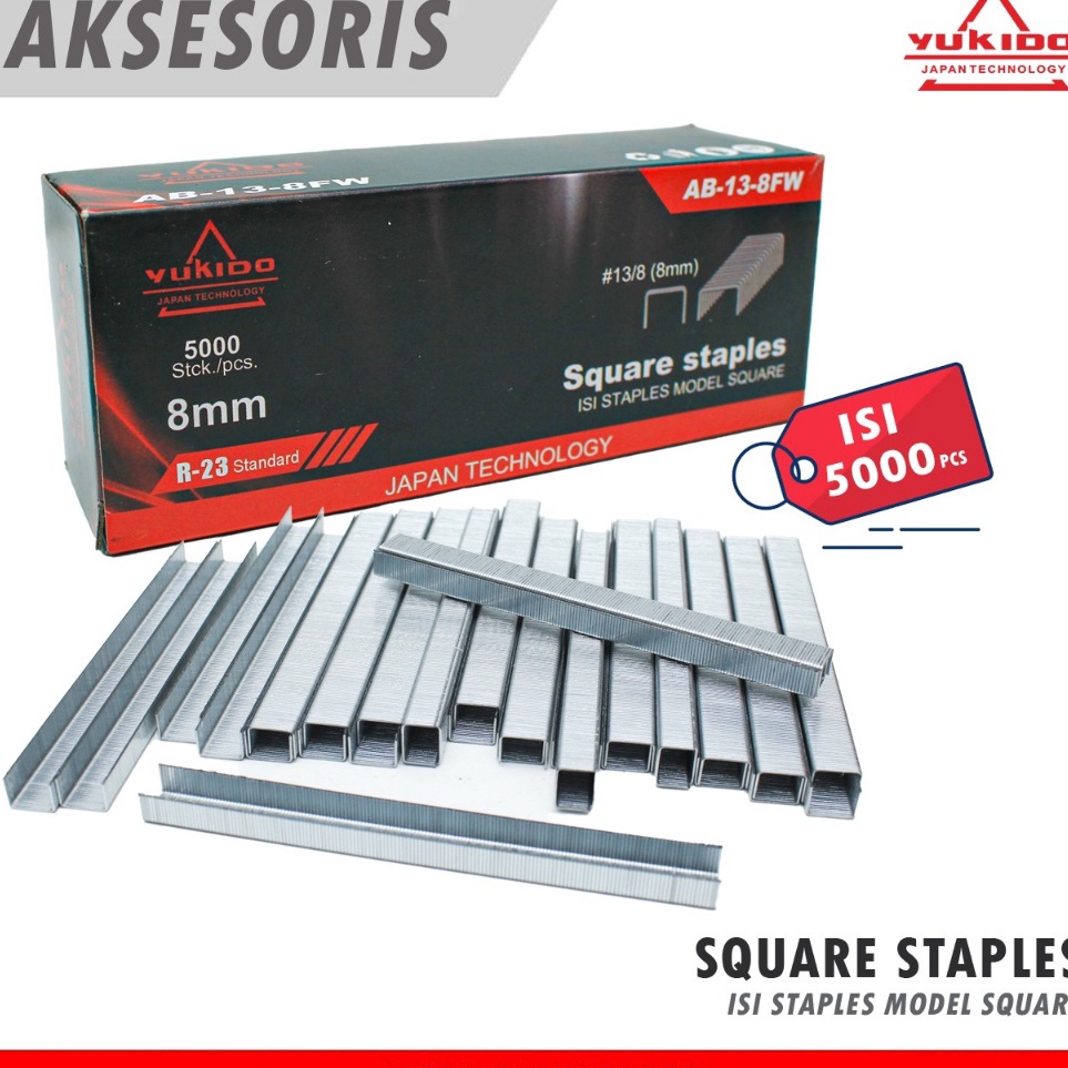 

Grosir Spesial REFILL ISI STAPLES 6MM 8MM ISI 5PCS GUN TEKER TAKER 8MM R23 STEPLES STAPLES GUN TACKER STAPLER TEMBAKAN JOK 6 8 MM