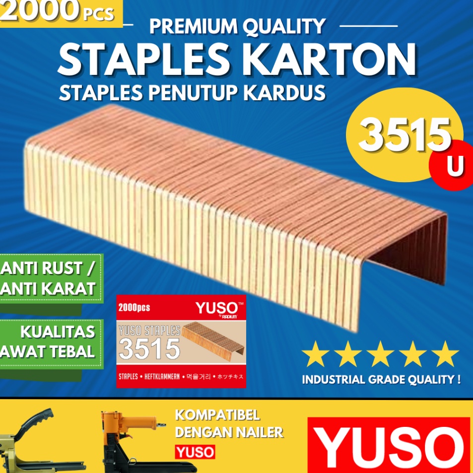 

Kualitas Bagus Isi Staples Karton Kardus 3515 YUSO Carton Besar 3515U 15mm