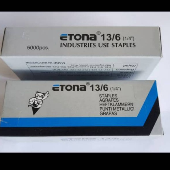 

Kualitas Handal staples tembakStaples Etona 136 mmuntuk staples tembak gun tacker