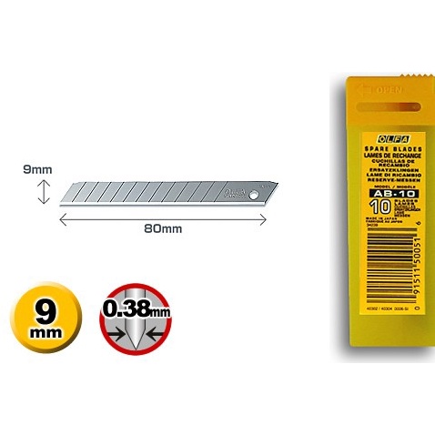 

In Stock OLFA Refill Pisau Cutter 9mm AB1 1pcspack Spare blade