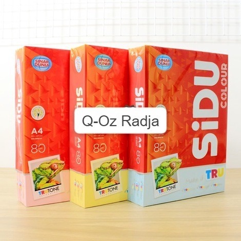 

In Stock Kertas HVS Warna A4 8 gr SIDU per rim isi 5 lbr