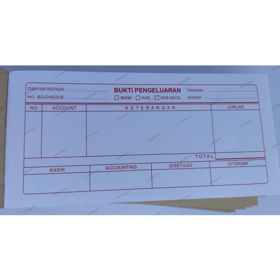

Top Brand BUKTI PENGELUARAN BANK Bukti Kas Keluar KAS KECIL Hvs ukuran 13 Folio