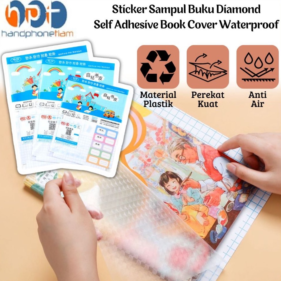 

Top Promo Sticker Sampul Buku Diamond Transparant Isi 1 LembarPelindung BukuSelf Adhesive Book CoverPraktisPerekat KuatWaterproof