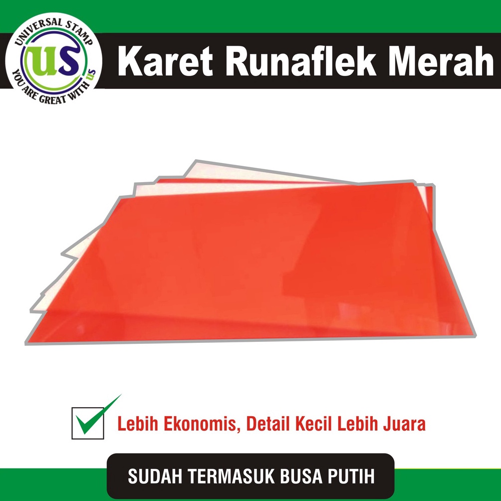 KODE M26D Karet Stempel Runaflek Merah