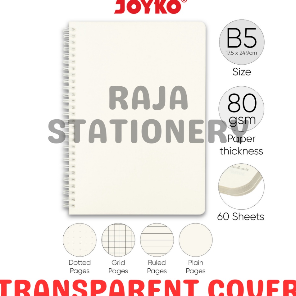 

Grosir Ekonomis Joyko Notebook Diary B5 TRANSPARENT Buku Catatan Agenda Garis Titik Polos TRANSPARAN NB732