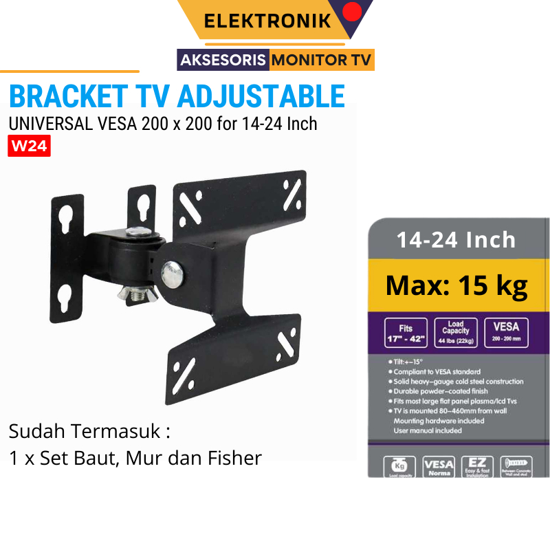 Braket TV LED Digital Android Smart TV 24 Inch Untuk semua merek TV LED