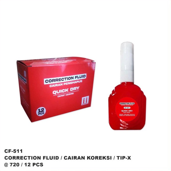

KODE I99W Correction Fluid Pen Tipex Cair Tipex Koreksi Cair isi 12 pcs