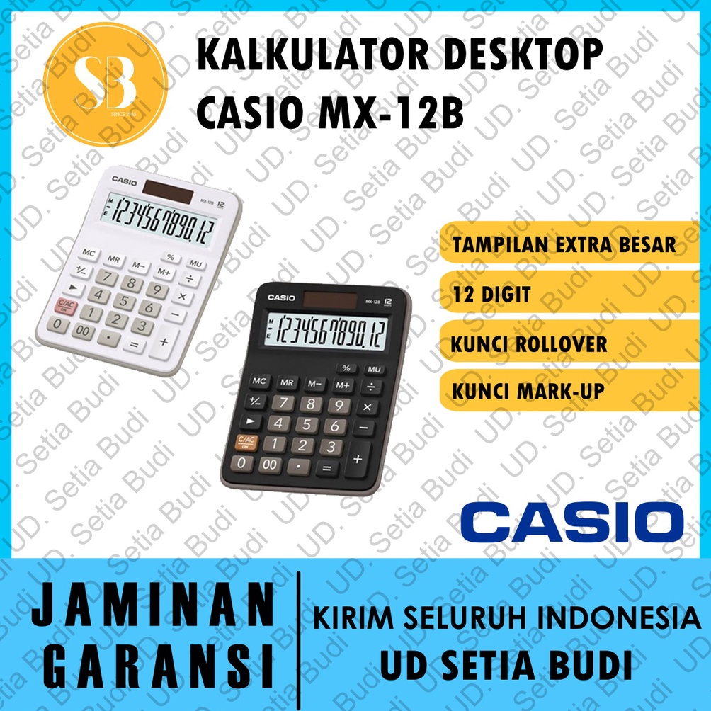 

KODE N26Y Kalkulator Desktop CASIO MX12B Baru dan Asli