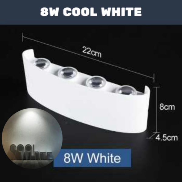 Unik Lampu Hias Dinding LED Dekorasi Teras Rumah Aluminium Outdoor - Putih CoolWhite Limited