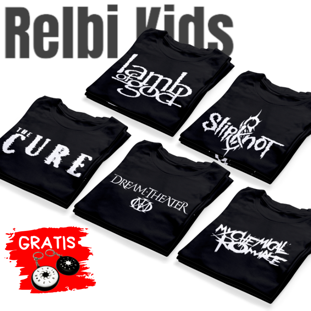 Relbi Kids Kaos Band Anak Metal Baju Band Musik Anak