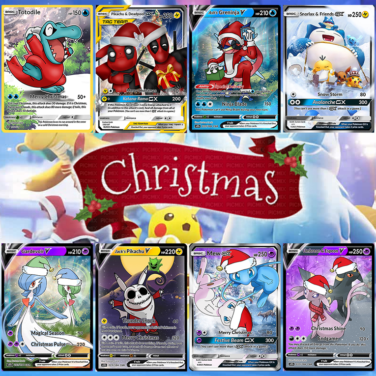 KARTU POKEMON TCG HOLOGRAM ENGLISH VERSION SPECIAL CHRISTMAS