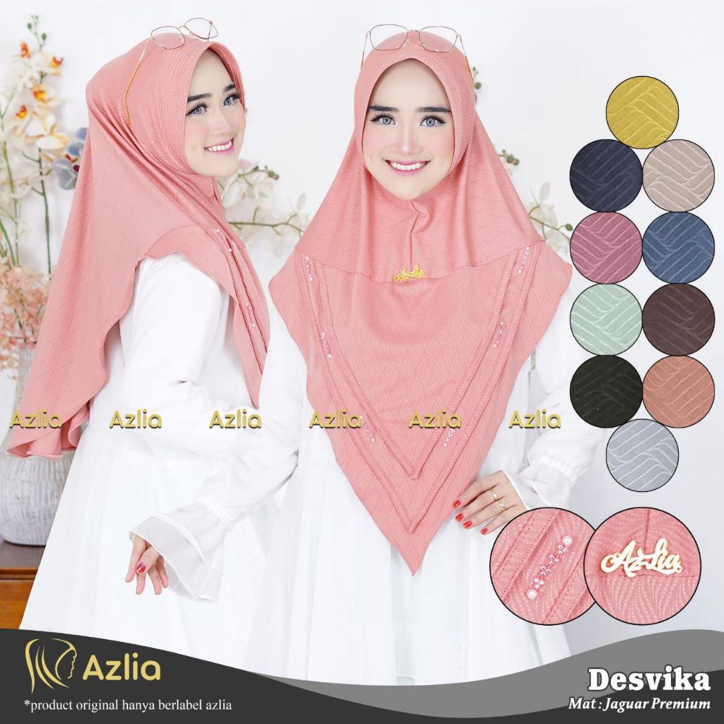 HIJAB DAILY DESVIKA / HIJAB PAYET ORI AZLIA HIJAB