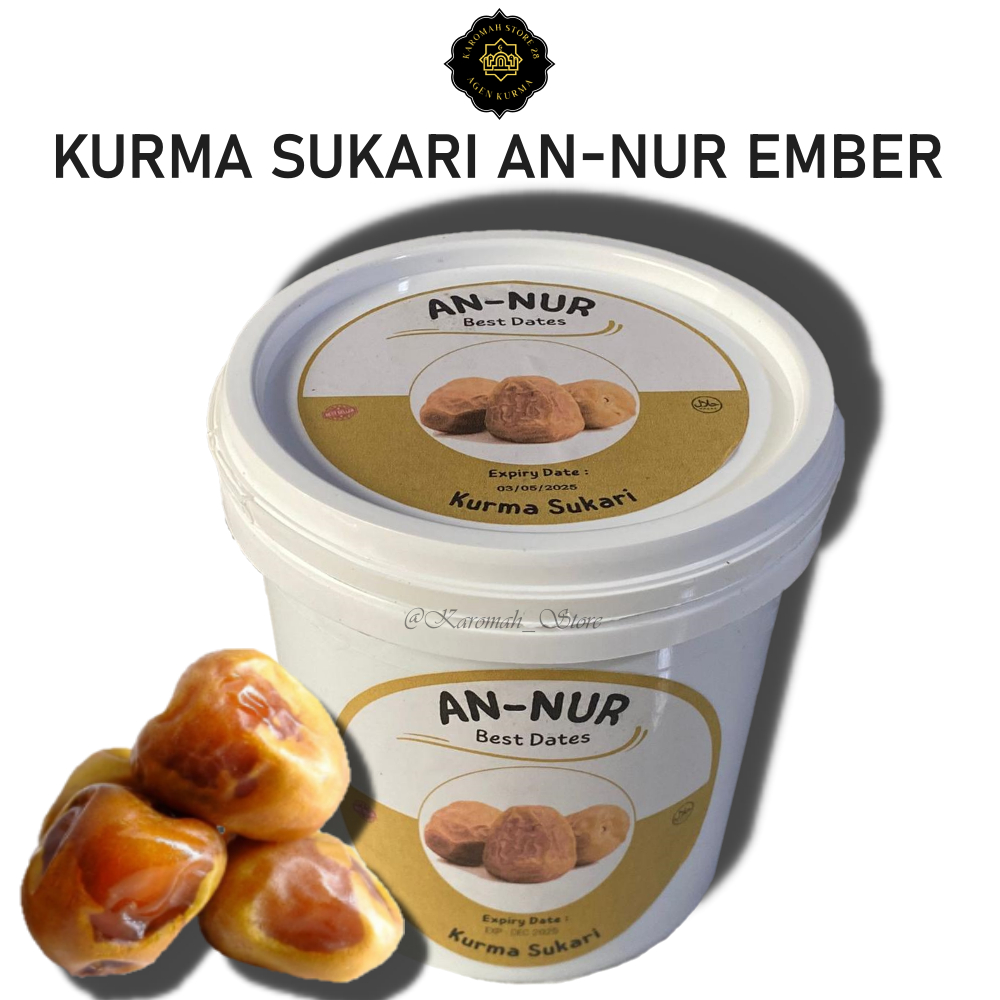 

Kurma Sukari An-nur EMBER/KURMA RAJA|Sukari premium [KEMASAN EMBER]