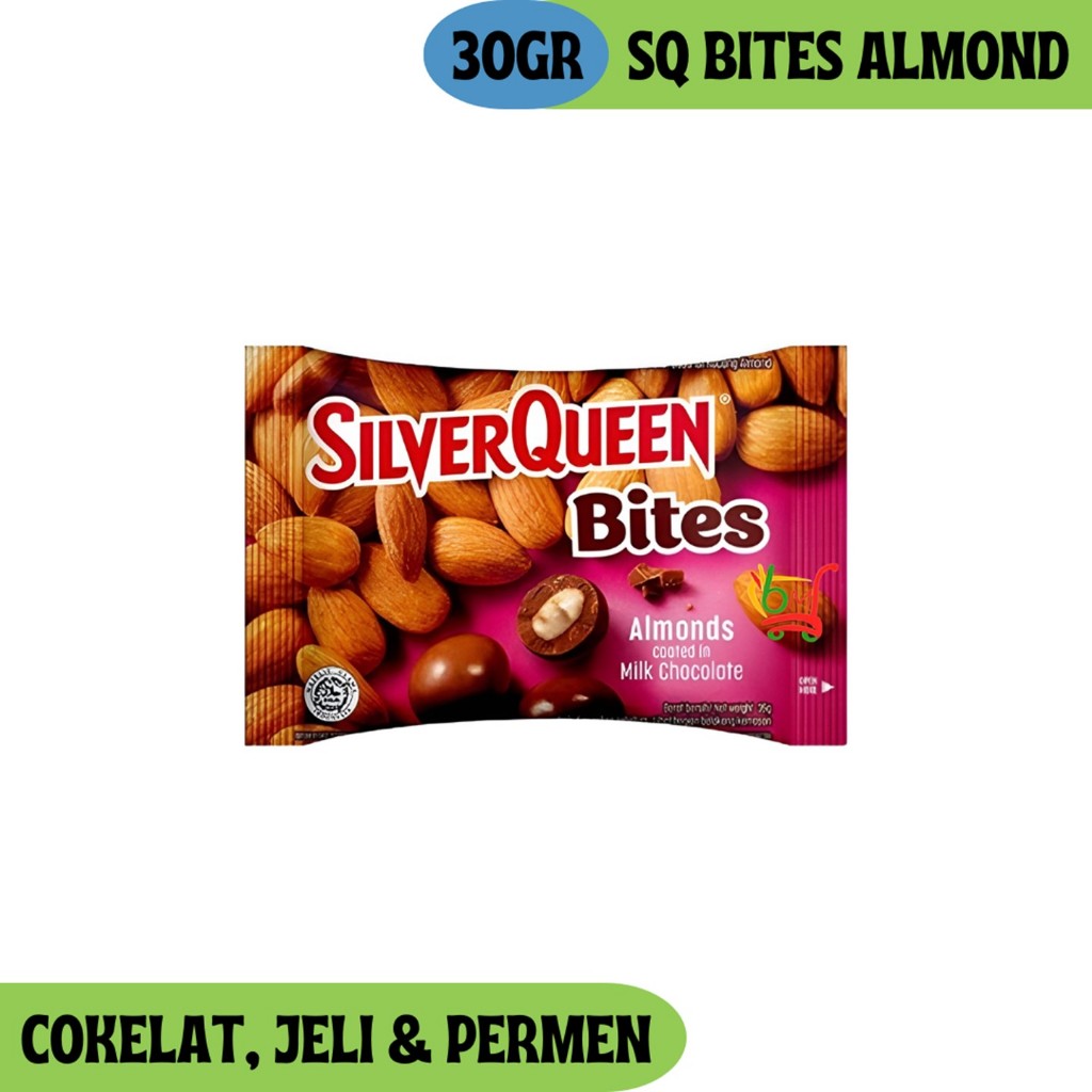 

Silver Queen Bites Almond Kacang Almond Salut Cokelat Susu