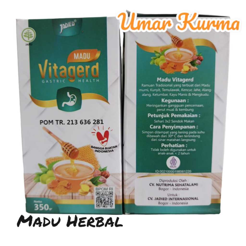 Madu Vitagerd Obat Asam Lambung Naik/Madu Herbal