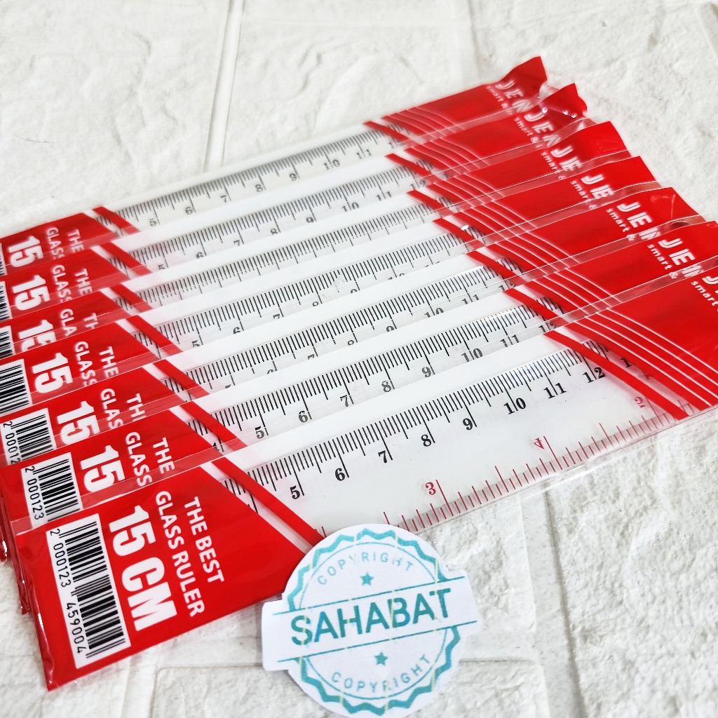 

PENGGARIS PLASTIK JENIA 15CM / MISTAR PLASTIK / RULER TEBAL
