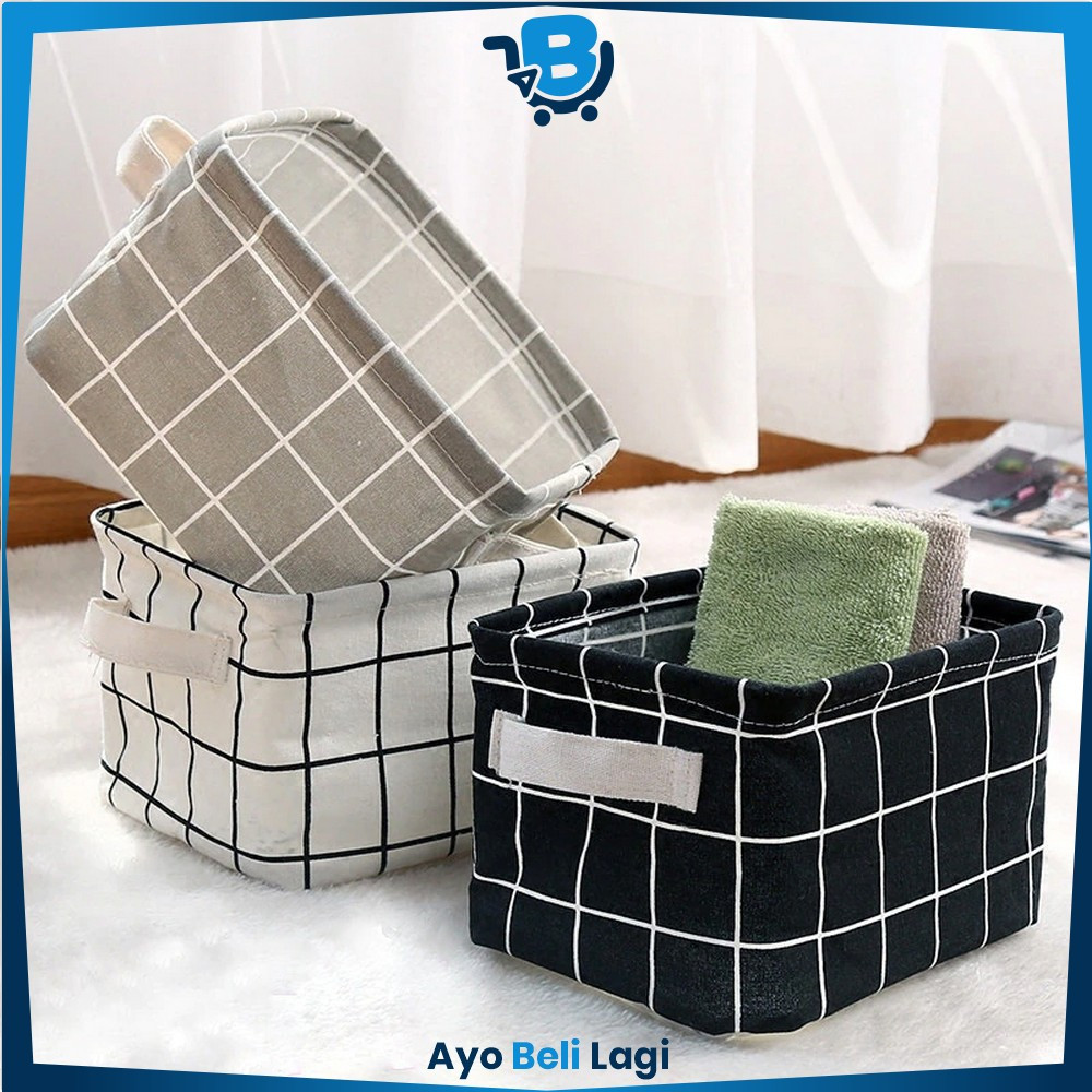 Desktop Storage Box Serbaguna Keranjang Perlengkapan Rumah Mini / Kotak Penyimpanan Box Organizer Mu