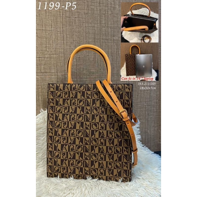 Bonia Original monogram.tote BIG SALE size L