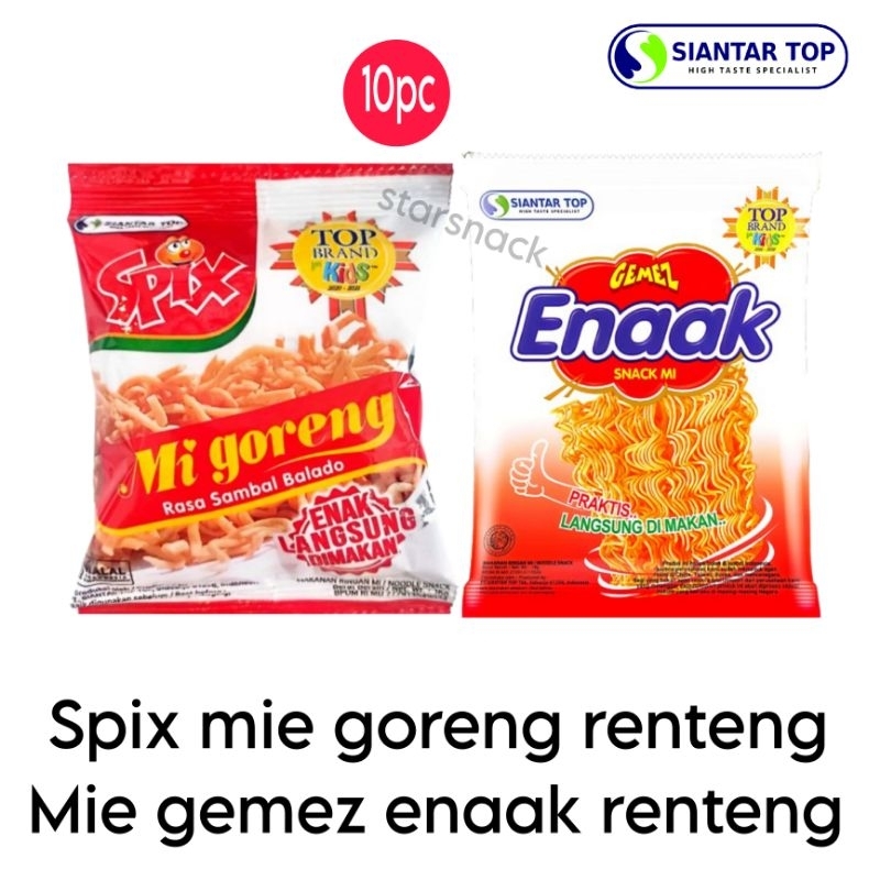 

Mie Gemez Enaak Spix mie goreng Renceng isi 10pc