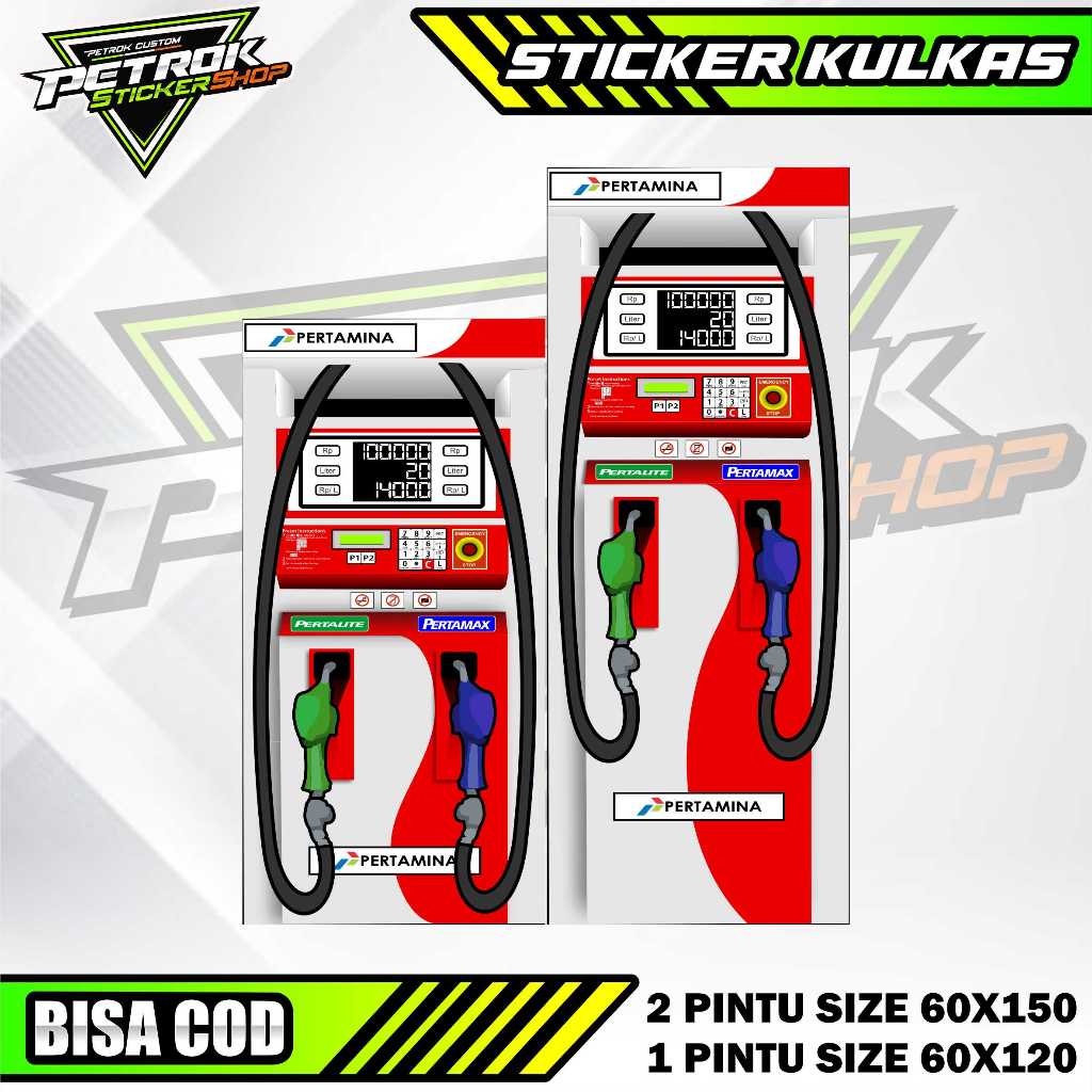 STICKER KULKAS 1 PINTU / 2 PINTU MOTIF POM MINI