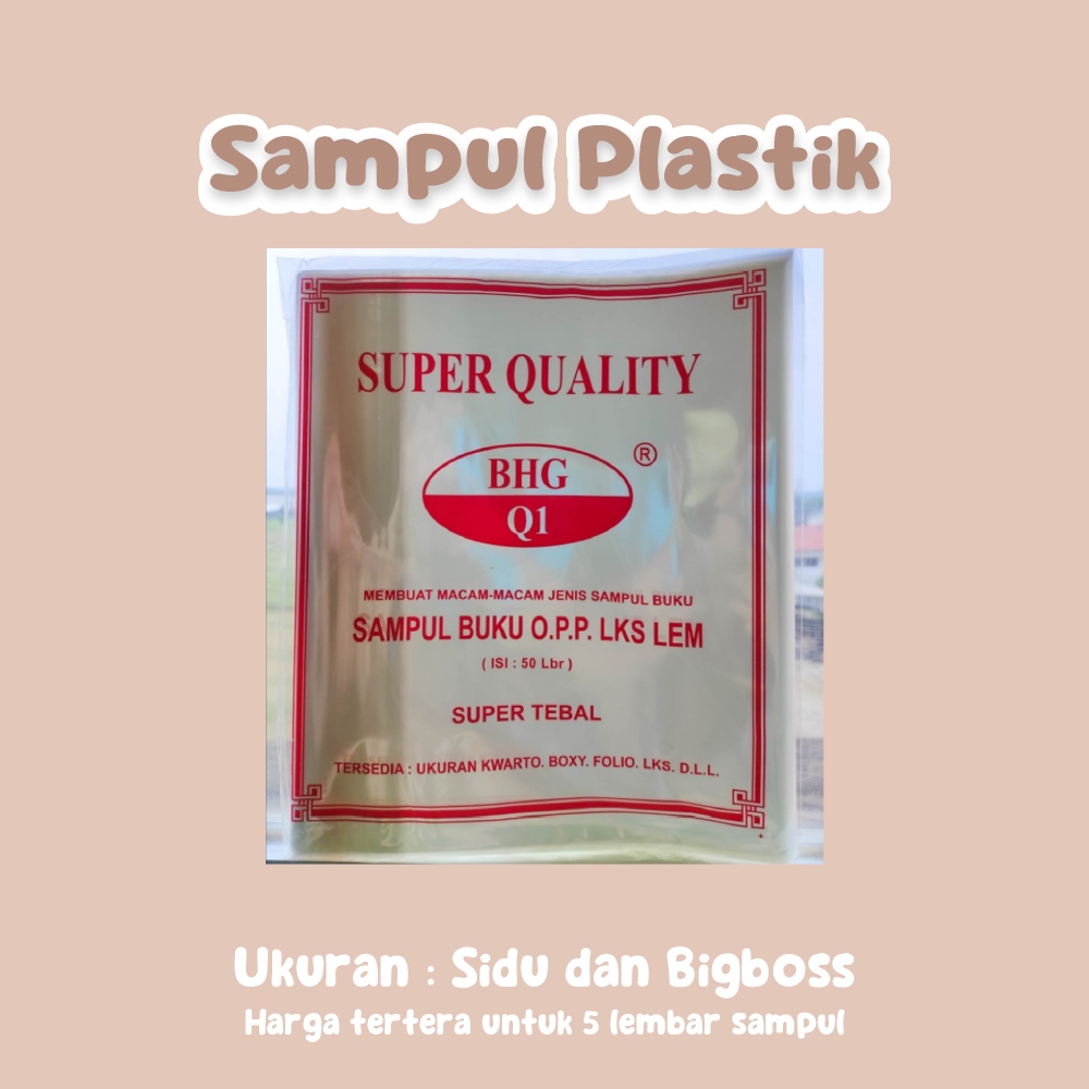 

Sampul Buku Plastik Bening OPP Sampul Mika Buku Sidu Buku Bigboss Boxy
