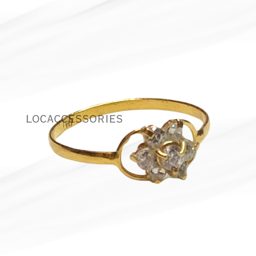 LOCA - CINCIN WANITA EMAS MOTIF BUNGA BERAT 0,5 GRAM / PERHIASAN CINCIN EMAS ASLI 1/2 GRAM