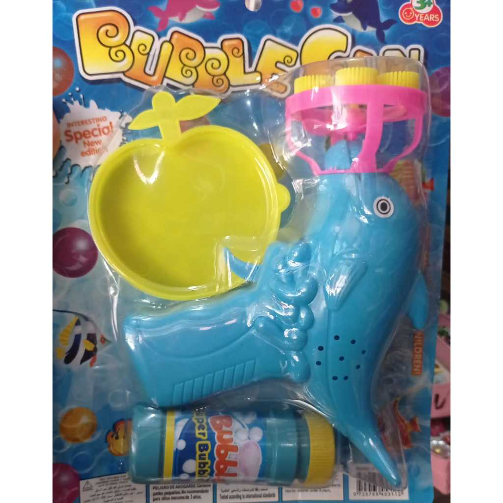 Pistol Gelembung Karakter Bubble Gum Refill Gelembung Sabun