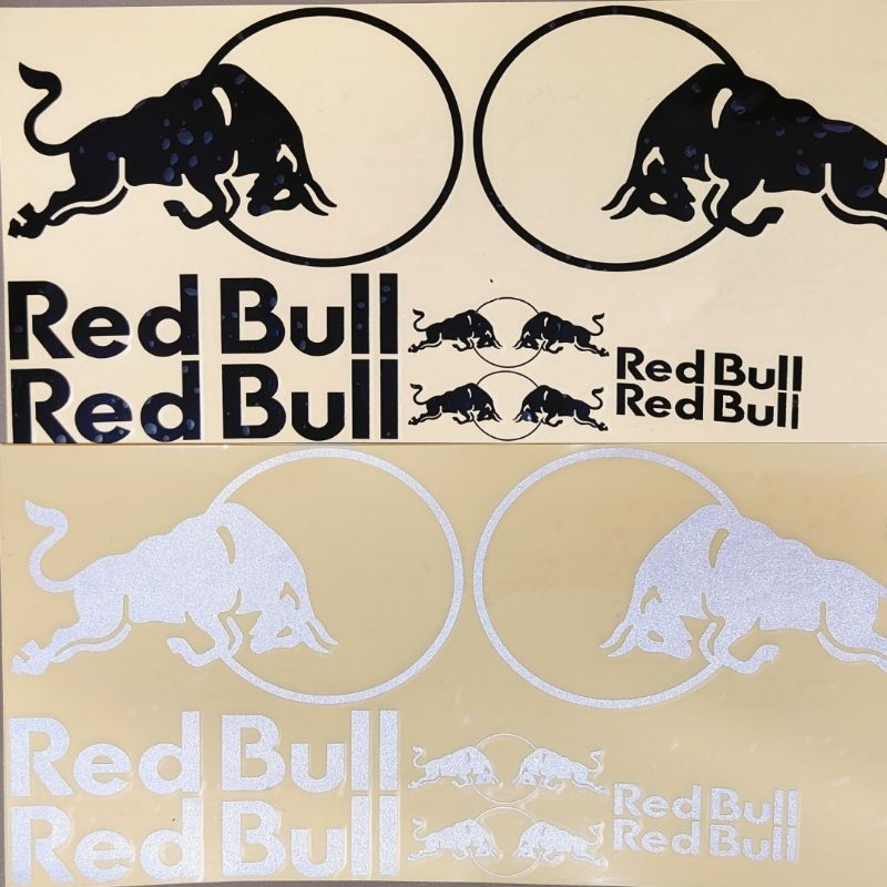 Stiker Helm Leopard Red Bull