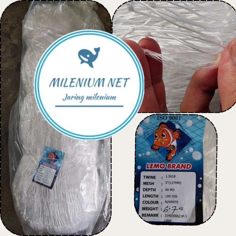 jaring milenium/jaring ply/jaring pintal /5inci 18ply
