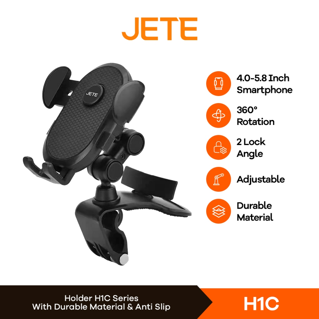 Car Holder JETE H1C HP Dasboard & Kaca Depan Mobil Universal