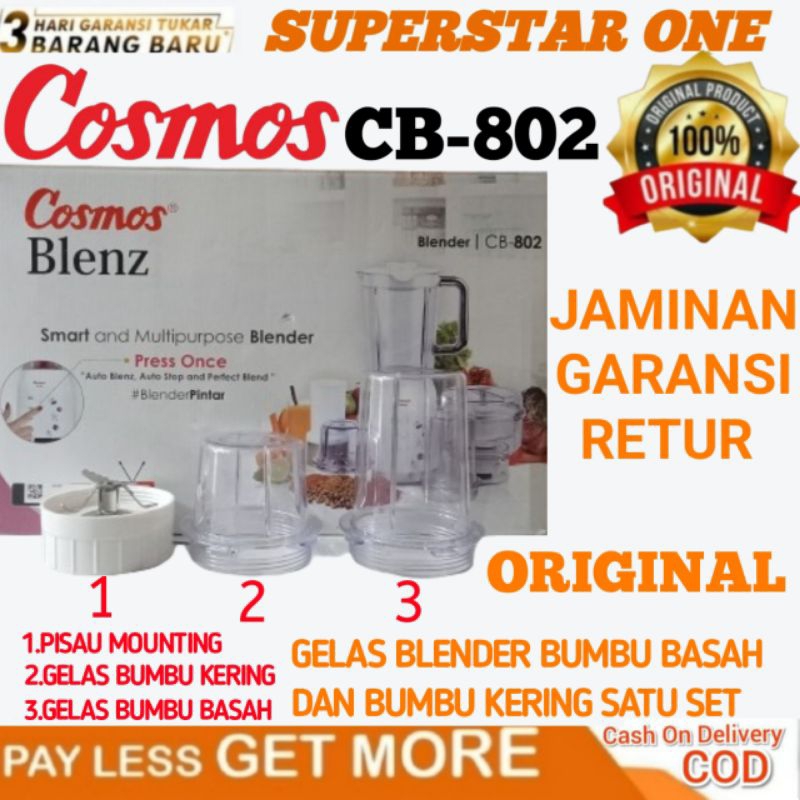 GELAS BLENDER BUMBU BASAH DAN BUMBU KERING SATU SET COSMOS CB-802