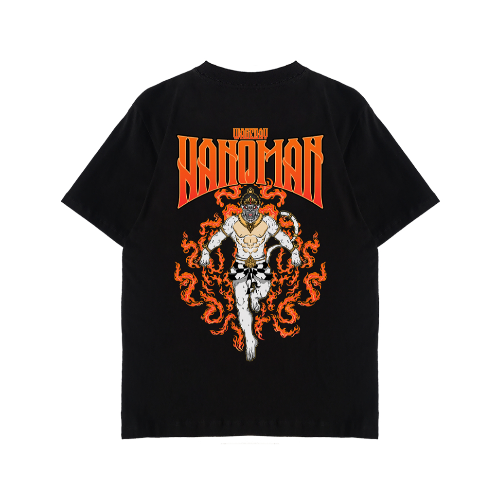 Wageday Kaos Oversize Hanoman Wayang Anoman Obong Jawa Budaya Warna Hitam