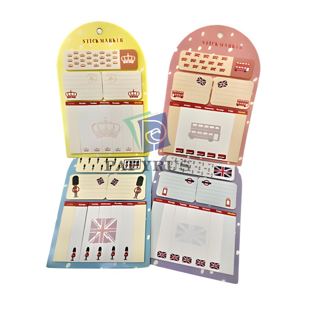 

POST IT / STICKY MEMO PAD / MEMO TEMPEL / NOTE TEMPEL / PENANDA BUKU / STICKY NOTES KERTAS / STICKY NOTES FANCY SET 1