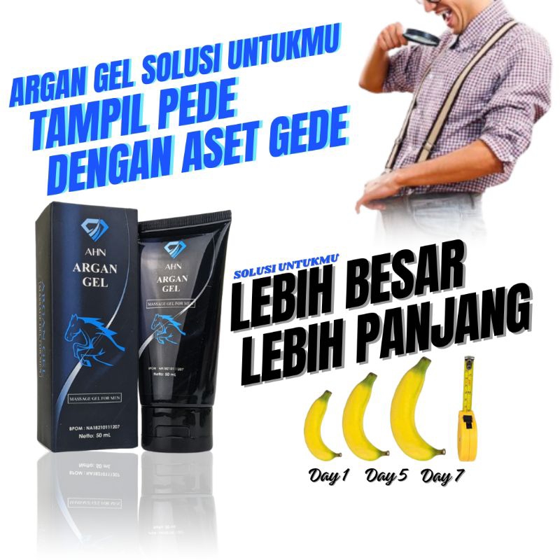 (PRIVASI)AHN ARGAN GEL 100% ORIGINAL PRODUK PERAWATAN KHUSUS PRIA TERDAFTAR RESMI DI BPOM RI BISA BA