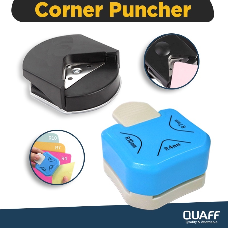 

3 in 1 Round Corner Cutter Pemotong Sudut Corner Puncher Rounder Siku Pemotong Ujung Kertas Plastik pembolong kertas