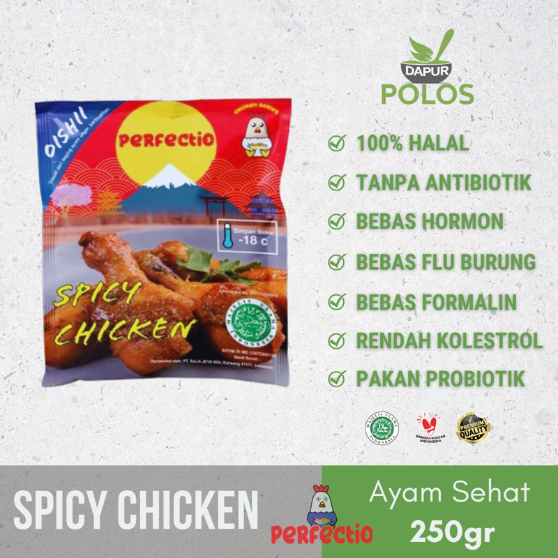 

Spicy Chicken Ayam Negeri Sehat Pakan Herbal Probiotik Halal 250gr