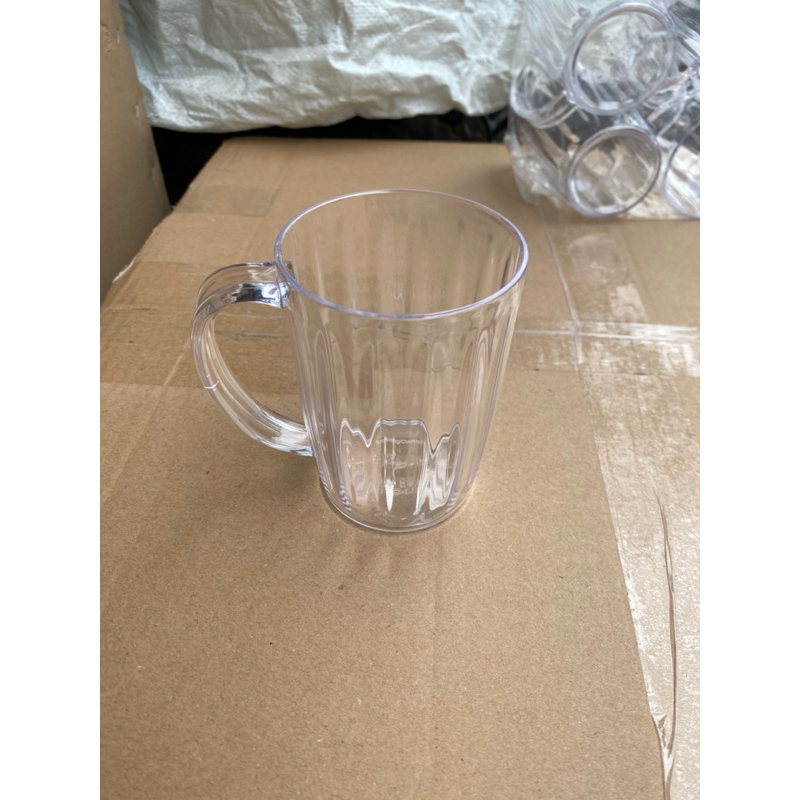 6pc Gelas Teh Atom Mika Cangkir Plastik Bening Besar Tempat Kopi Teh