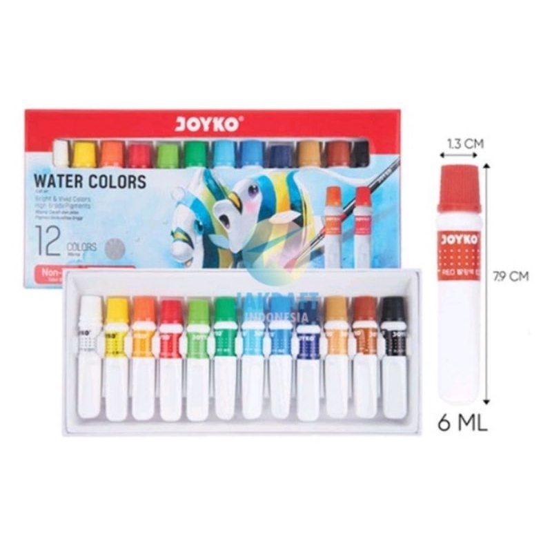 

Water Color / Cat Air joyko WC-6ML-12C / 12 Warna / Colors
