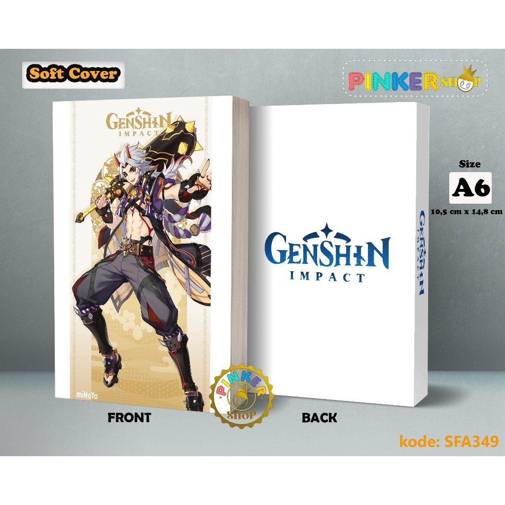 

(SFA349) Pocket Note Anime Game Genshin Impact ARATAKI Buku Tulis catatan Notes Agenda Planner Jurnal