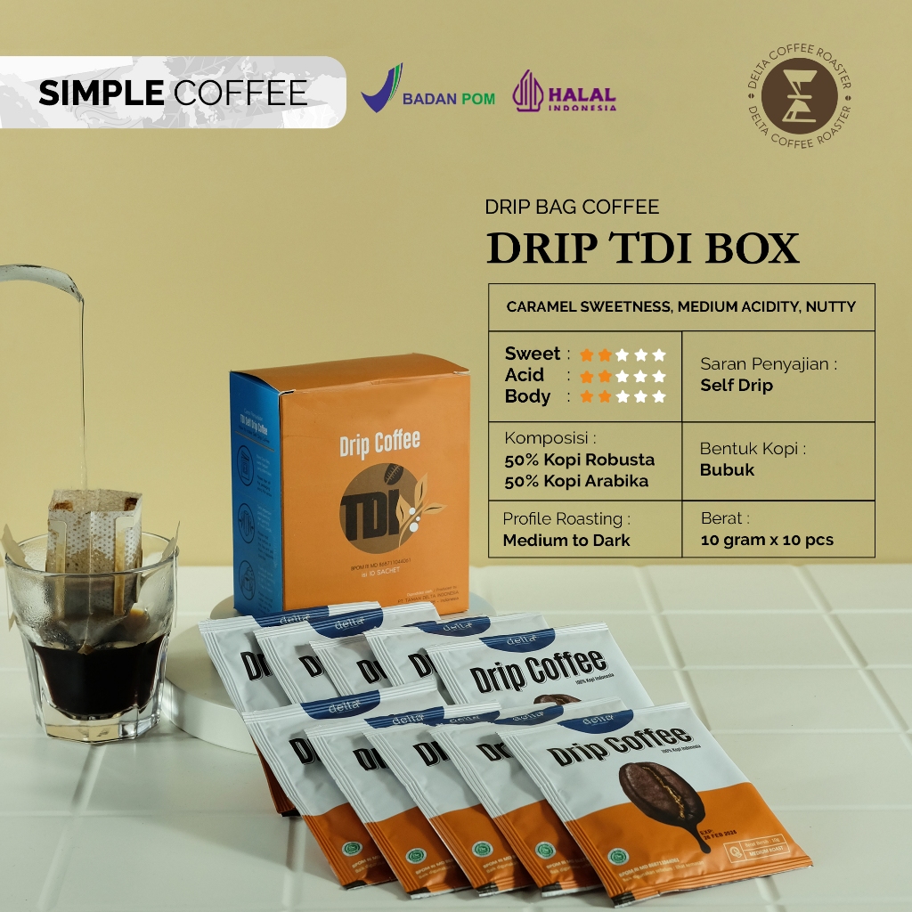 

Drip Bag Coffee Blend Medium Roast Dus (10 sachet)
