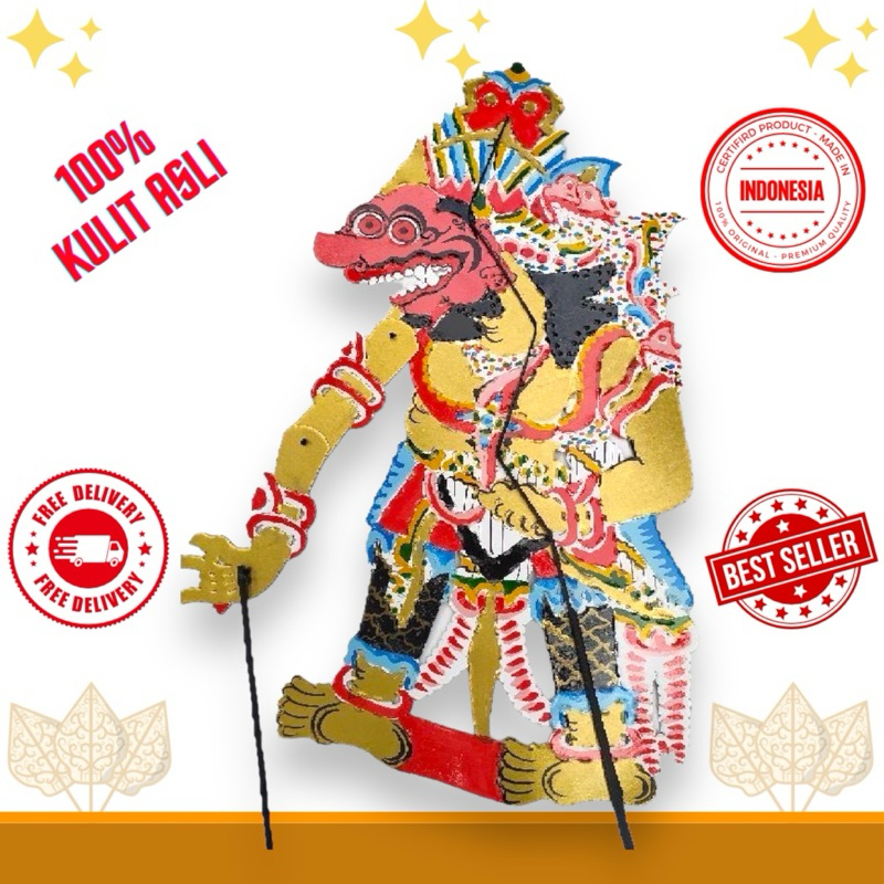 Wayang Kulit Asli KUMBOKARNO KUMBAKARNA Mini 30 cm