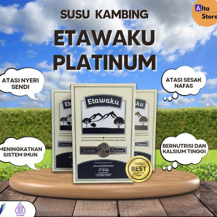 

Susu Etawaku Platinum Solusi Gangguan Pernapasan dan Persendian Susu Kambing Etawa Murni - 200 Gram - Balikpapan