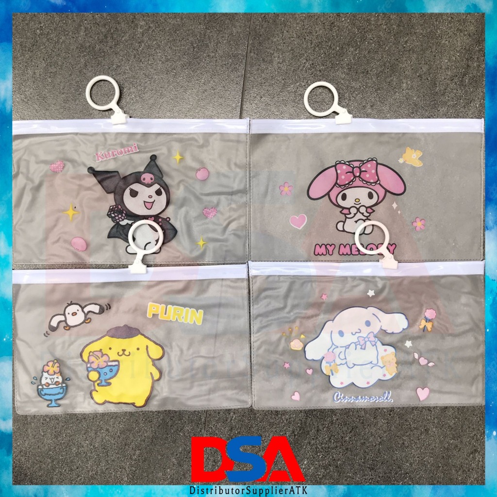 

zip lock mini motif sanrio cute pouch mini motif lucu terbaru tempat pensil plastik pouch
