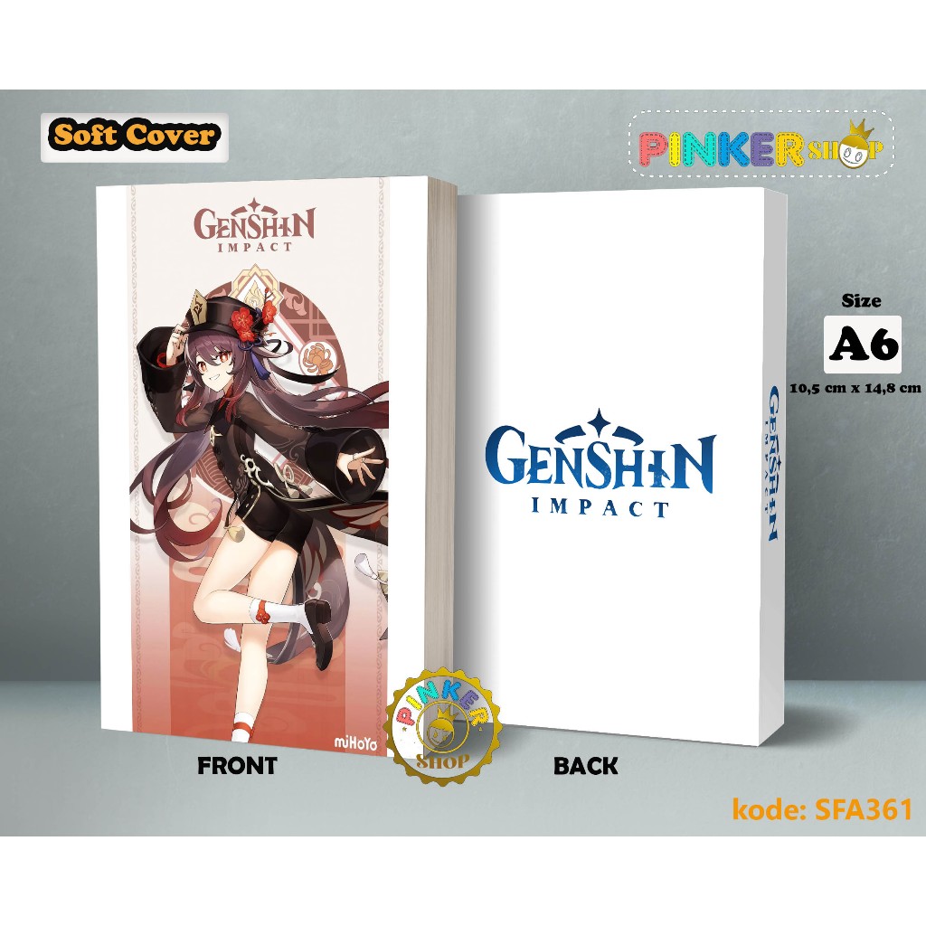 

(SFA361) Pocket Note Anime Game Genshin Impact HUTAO Buku Tulis catatan Notes Agenda Planner Jurnal