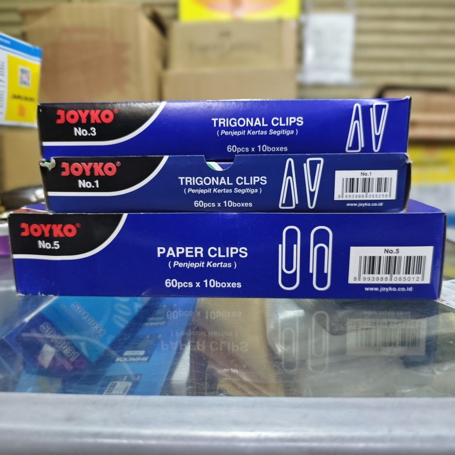 

Paper Clip Joyko no 1, 3, 5 (1 Dus / 10 pak)