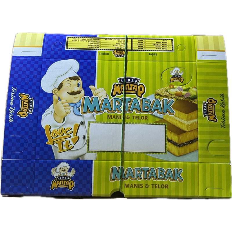 

BOX MARTABAK SEDAP MANTAP UKURAN 13,5 x 21 CM (CEPER).