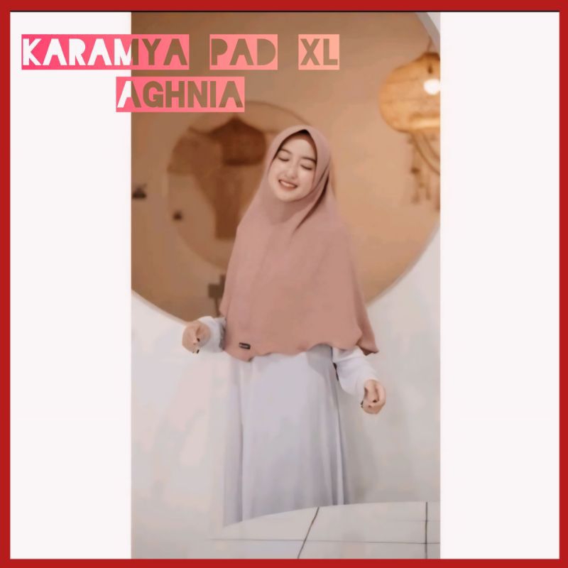 Aghnia Hijab- Bergo Karamya Pad XL Krinkle Aghnia